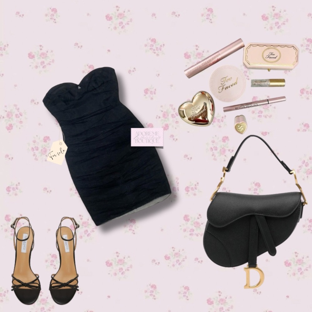 Cute black cocktail dress ♡︎